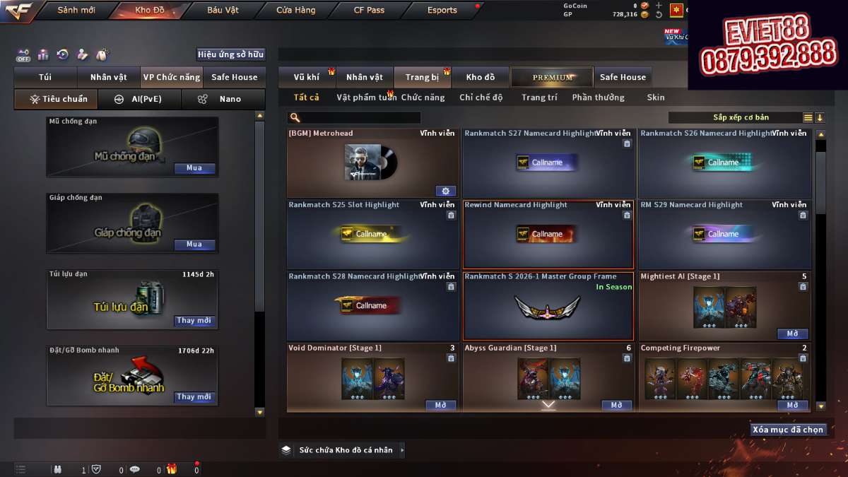 shop acc cf uy tin gia re